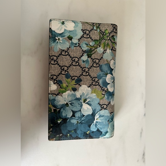Authentic Gucci Beige GG Supreme Canvas Blooms Wallet On Chain - EUC - Picture 3 of 15